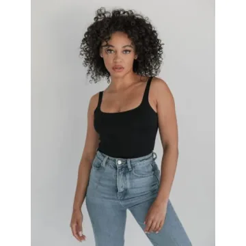 Stylish Almaere Low Back Bodysuit for Women in Black