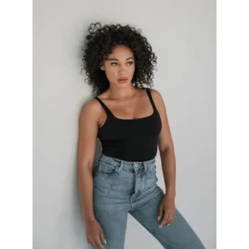 Stylish Almaere Low Back Bodysuit for Women in Black
