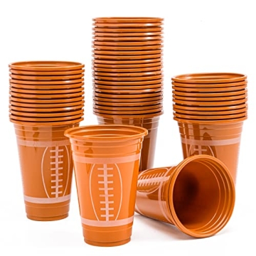 JOYIN 72 Pcs 16oz Football Plastic Cups - Perfect for Game Day & Tailgates!