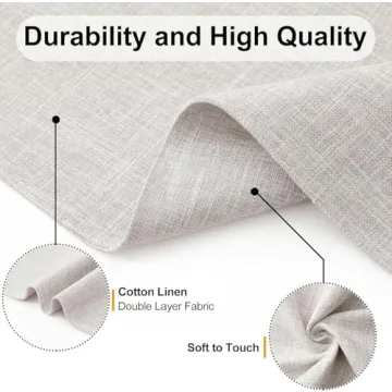 Homaxy Placemats Set of 4 Cotton Linen Easy to Clean