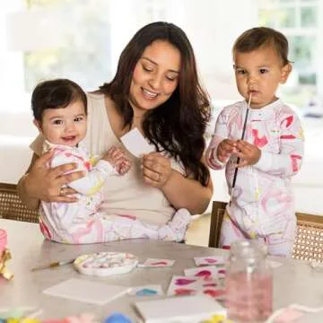 Burt's Bees Baby Baby Girls Pajamas, One-Piece Footed Sleeper PJs, Non-Slip Snug Fit for Infants 12, 18, and 24 Months