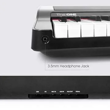 The ONE Keyboard Piano, 61 Key Piano Keyboard for Beginner/Professional, Electric Piano w/Lighted Keys, Music Stand & Piano App, Supports USB MIDI/Audio/Microphone/Headphones/Sustain Pedal
