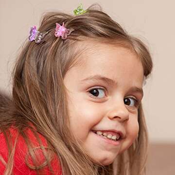 Butterfly Clips 50Pcs, EAONE Pastel Hair Cute Mini Small Claw Aesthetic Accessories for 90s 2000s Girls Women’s with Box Package, Gradient Transparency Colors