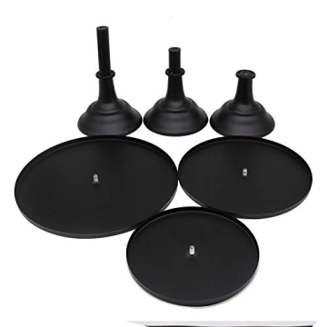 Black 3-Set Cake Stands for Weddings Parties Home Decor