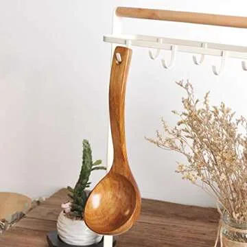 FJNATINH Wooden Ladle for Kitchen Cooking