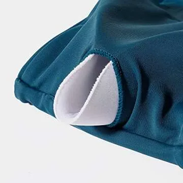 MOOSLOVER Women One Shoulder High Waisted Bikini Tie High Cut Two Piece Swimsuits(M,Navy Blue)