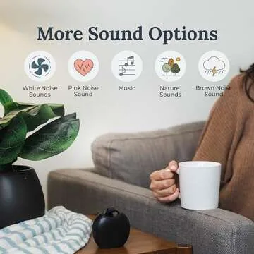 Yogasleep Rohm+ Travel White Noise Machine, with Wireless Speaker & Charging, 20 Soothing Natural Sounds, Noise Canceling for Sleep Aid, Office Privacy & Meditation, Compact Size (Black)