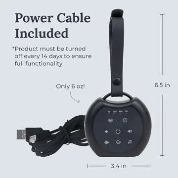 Yogasleep Rohm+ Travel White Noise Machine, with Wireless Speaker & Charging, 20 Soothing Natural Sounds, Noise Canceling for Sleep Aid, Office Privacy & Meditation, Compact Size (Black)