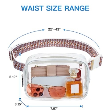 Telena Clear Fanny Pack Ideal for Concerts and Festivals