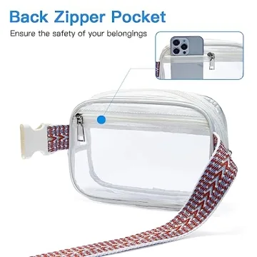 Telena Clear Fanny Pack Ideal for Concerts and Festivals