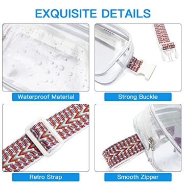 Telena Clear Fanny Pack Ideal for Concerts and Festivals