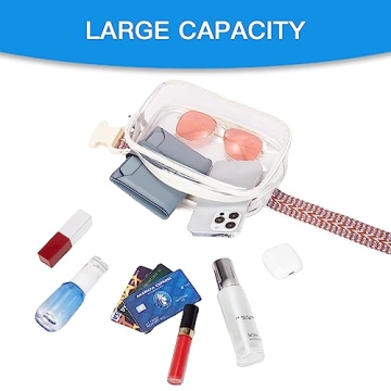 Telena Clear Fanny Pack Ideal for Concerts and Festivals