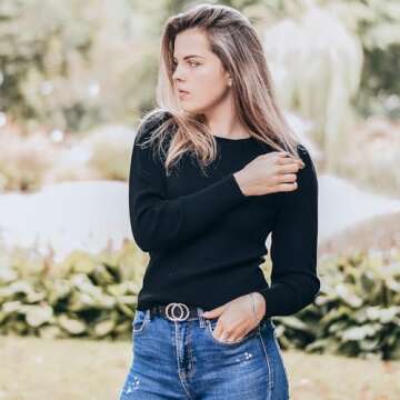 IFENDEI Women Faux Leather Belt for Jeans Dress Waist Belts with Gold Ring Buckle Black Small