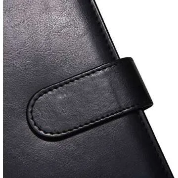 Padfolio Clipboard Folder Portfolio, Mymazn Faux Leather Storage Clipboard with Cover for Legal Pad Holder Letter Size A4 Writing Pad for Business School Office Conference Notepad Clip Boards (Black)