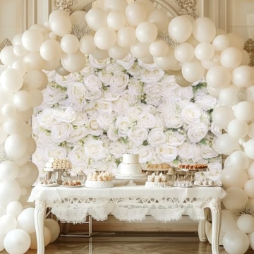 Avezano White Flower Backdrop for Stunning Photo Ops