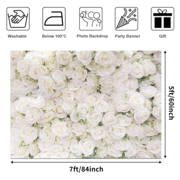 Avezano White Flower Backdrop for Stunning Photo Ops