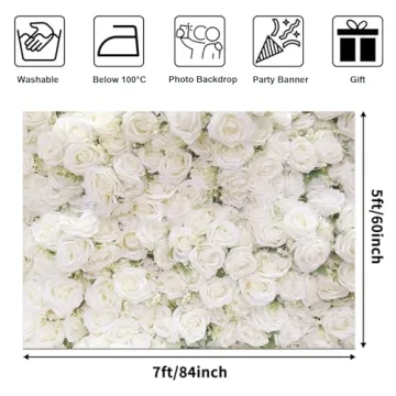 Avezano White Flower Backdrop for Stunning Photo Ops