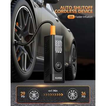 Tire Inflator Portable Air Compressor - 180PSI Digital Pump