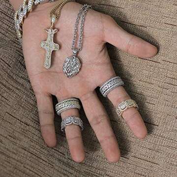 14k Gold Plated Elegant Chain Ring for Men Women