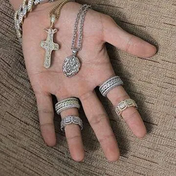 14k Gold Plated Elegant Chain Ring for Men Women