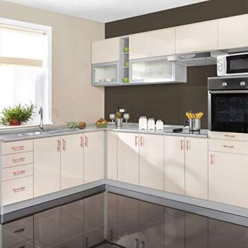 5 Pack-Rose Gold Cabinet Handles Solid T Bar Handle Pull 3 3/4inch 96mm Drawer Pulls 6inch 150mm Overall Length-Modern Kitchen Hardware,Diameter 10mm(2/5 Inch)