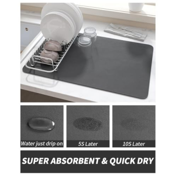 Stylish AMOAMI Coffee Mat - Absorbent & Rubber Backed