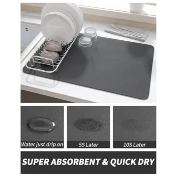 Stylish AMOAMI Coffee Mat - Absorbent & Rubber Backed