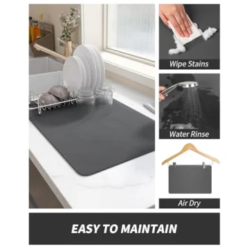 Stylish AMOAMI Coffee Mat - Absorbent & Rubber Backed