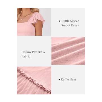 OUGES Boho Maxi Maternity Dress for Baby Showers