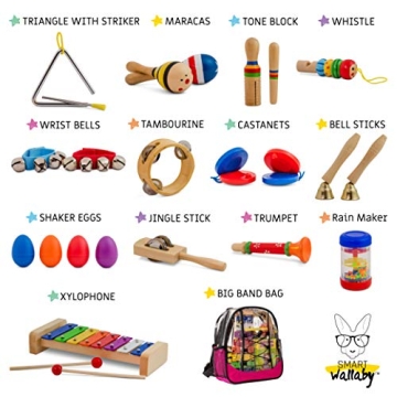 SMART WALLABY Toddler Musical Instruments Set for Kids