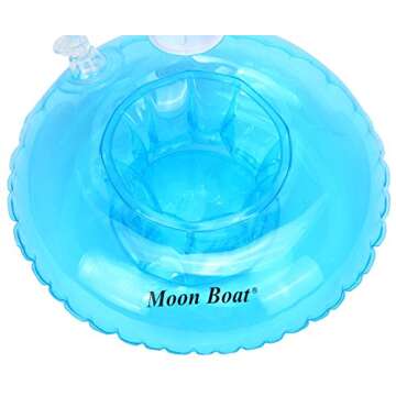 Moon Boat Inflatable Patriotic Pool Drink Holders - Fourth of July Party Supplies - American Flag Cupholder