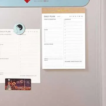Daily To Do List Notepad - Magnetic 52 Sheet Planner