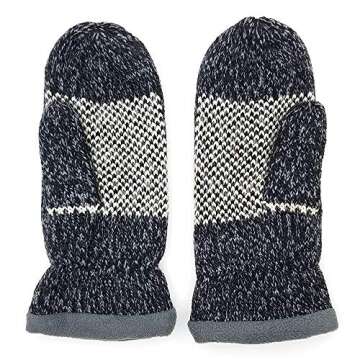 BRUCERIVER Women Snowflake Knit Mittens - Warm & Stylish