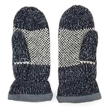 BRUCERIVER Women Snowflake Knit Mittens - Warm & Stylish