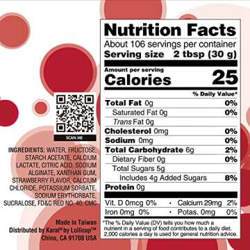 Tea Zone Strawberry Popping Pearls for Boba Drinks 7 lbs