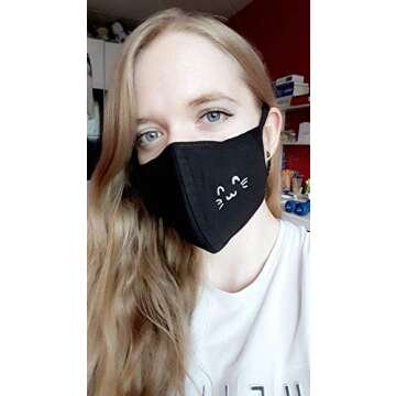 Coolha Cotton Dustproof Mouth Face Mask fashion mask cute masks Women Men Face cover Mouth Masks (W1)