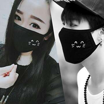 Coolha Cotton Dustproof Mouth Face Mask fashion mask cute masks Women Men Face cover Mouth Masks (W1)