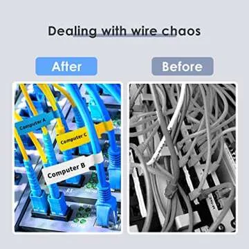 Colorful 240 Pcs Waterproof Cable Labels for Organizing