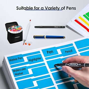 Colorful 240 Pcs Waterproof Cable Labels for Organizing