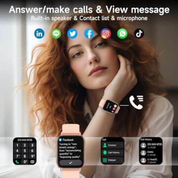 Smart Watches for Women Men, 1.83" Fitness Watch with Calls, Sleep Heart Rate Monitor, IP68 Waterpro...