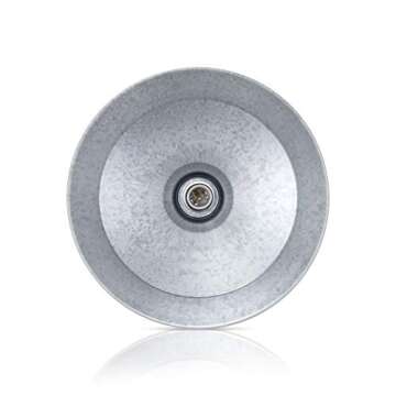 17in. Galvanized Finish Outdoor Gooseneck Barn Light Fixture With 14.5 in. Long Extension Arm - Wall Sconce Farmhouse, Vintage, Antique Style - UL Listed - 9W 900lm A19 LED Bulb (5000K Cool White)