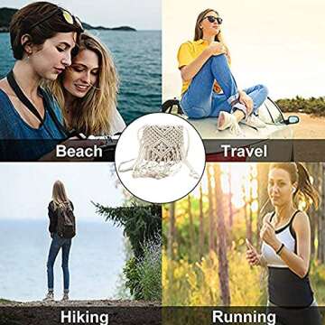 Lobagve Women Crochet Beach Bag for Summer Fun