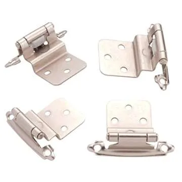 DecoBasics Brushed Nickel Inset Cabinet Hinges 50 Pcs
