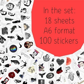 BulbaCraft's Edgar Allan Poe Stickers - Gothic Vinyl Delight for All Ages
