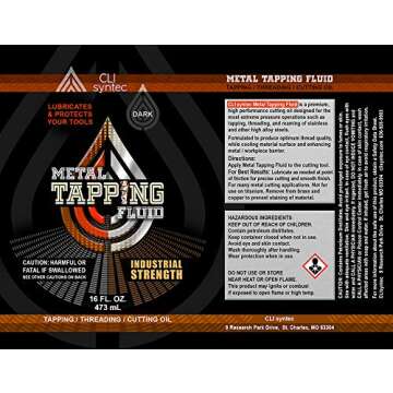 Premium Metal Tapping Fluid - 16 FL. OZ. Threading and Cutting Oil