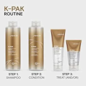 Joico K-PAK Daily Reconstructing Shampoo | For Damaged Hair | Repair & Prevent Breakage | Boost Shine | With Keratin & Guajava Fruit Extract | 33.8 Fl Oz