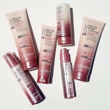 GIOVANNI 2chic Leave-In Conditioning Styling Elixir - Anti-Frizz Natural Hair Smoothing Formula with Shea Butter & Sweet Almond Oil, Macadamia, Detangler, Paraben Free, Color Safe Conditioner - 4 oz