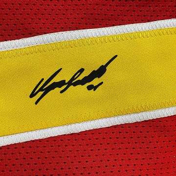 Facsimile Autographed Dominique Wilkins Atlanta Red Reprint Laser Auto Basketball Jersey Size Men's ...