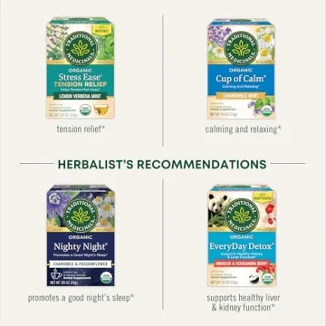 Organic Stress Ease Calm Tea with Ashwagandha - 16 Bags