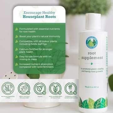 Houseplant Resource Center - Root Supplement, Liquid Root Stimulator - for Fiddle Leaf Fig & Indoor Plants - Propagation Promoter, Root Rot Treatment - Food for Healthy Roots, Stems, & Leaves - 8 Oz